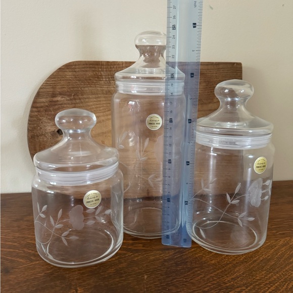 Princess House Crystal Canister Set  Princess Heritage Collection - Picture 3 of 5